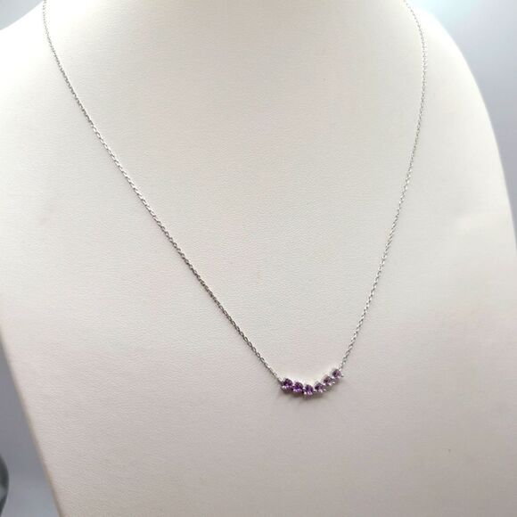 Sterling Silver amethyst necklace. - Picture 7 of 9